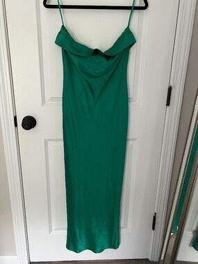 RNWY Green Strapless Dress
